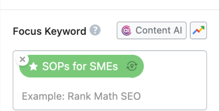 Focus Keyword from Rank Math