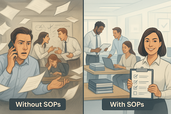 Business Without SOPs vs. With SOPs for SMEs