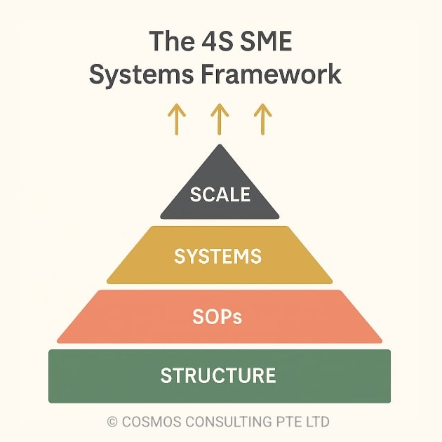 Step-by-step 4S pyramid model for scalable systems for small business