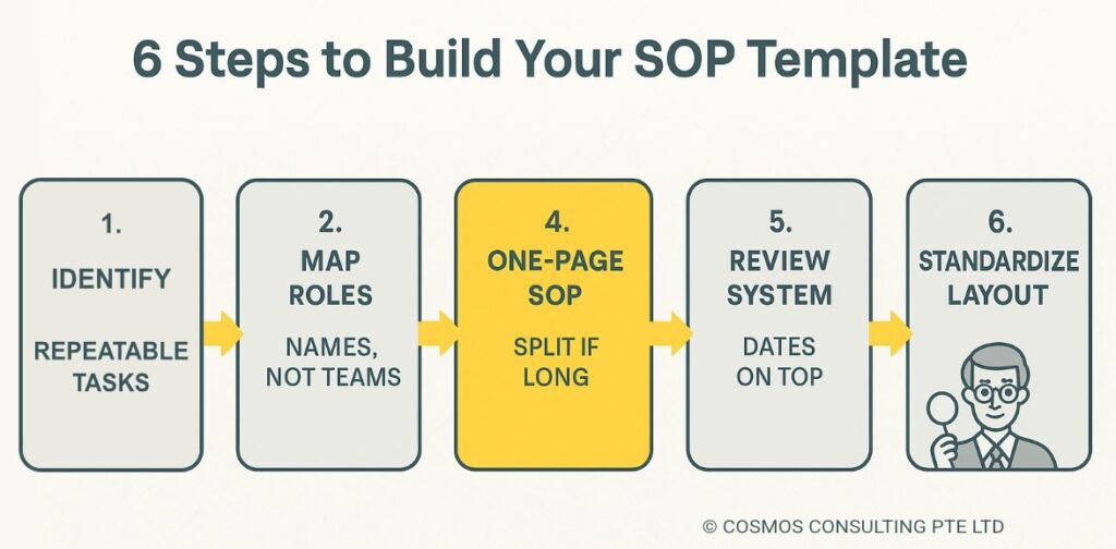 Six steps to create a small business SOP template.