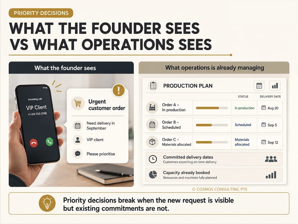 What the Founder Sees Vs What Operations Sees